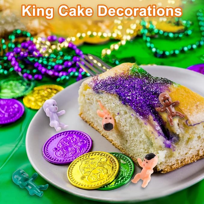 Mini Babies, 120pcs Tiny Plastic Babies Figurines Small Baby King Cake Babies for Baby Shower, Ice Cube My Water Broke Games, Party Decorations, Multi-Colored