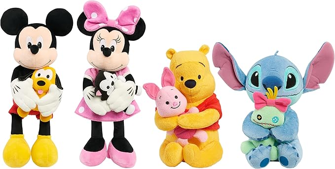 Disney Classics Lil Friends Stitch and Scrump Plush Stuffed Animal, Kids Toys for Ages 2 Up by Just Play