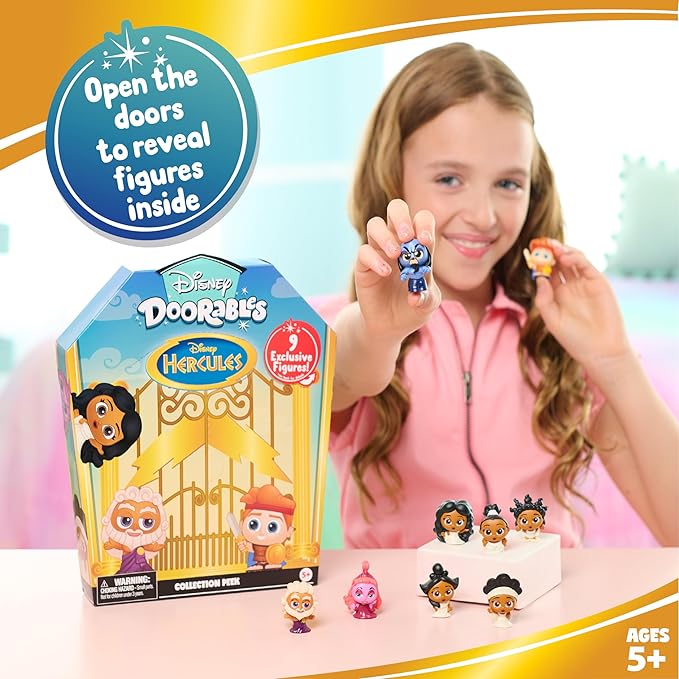 Disney Doorables Hercules Collector Pack, Collectible Blind Bag Figures, Officially Licensed Kids Toys for Ages 5 Up, Amazon Exclusive