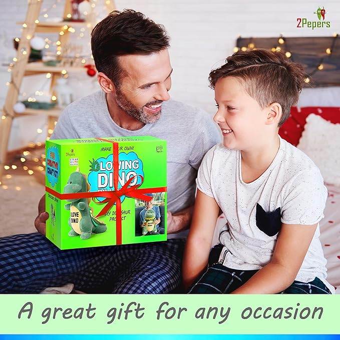 Make Your Own Dinosaur Plush Pillow, Kids Arts and Crafts for Boys & Girls, Dinosaur Stuffed Animal Craft kit, Dino Toys Age 3 4 5 6 7 8-12 Year Old