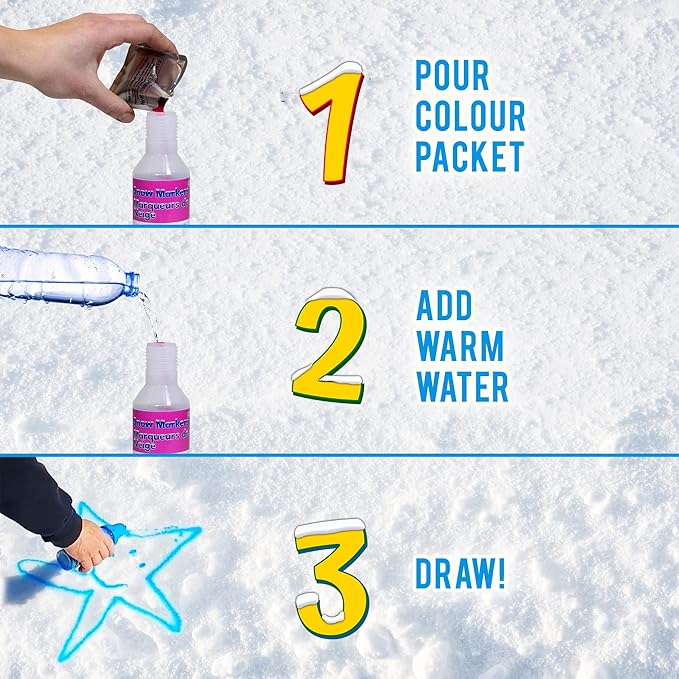 Snow Markers Mini five colors set with ten color packets