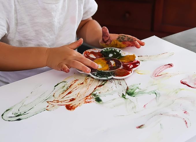 Vegan Finger Paints for Toddlers, Organic Baby Safe Coloring, Play, Made in USA (5 Colors)
