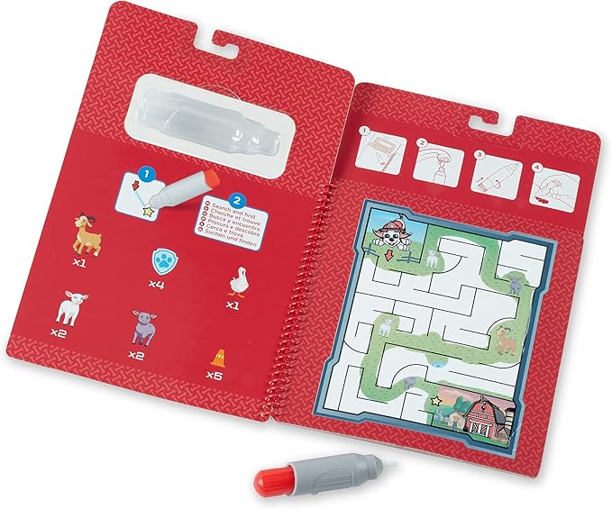 Melissa & Doug PAW Patrol Water Wow! Marshall Water Reveal Travel Book Activity Pad | 3+ | Gift for Boy or Girl