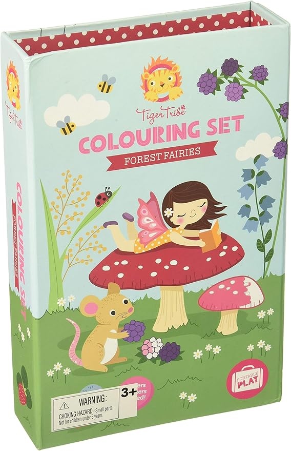 Tiger Tribe Forest Fairies Colouring Set Blue
