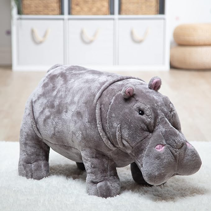 Melissa & Doug Giant Hippopotamus - Lifelike Stuffed Animal (over 2 feet long)