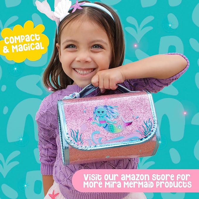 Scented Markers For Kids - Art Kits for Kids 6-9 - Mermaid Gifts For Girls - Coloring Kit Includes Smelly Markers, Dot Markers, Sparkly Mermaid Pencil Case - Mermaid Toys & Art Set For Girls Ages 8-12