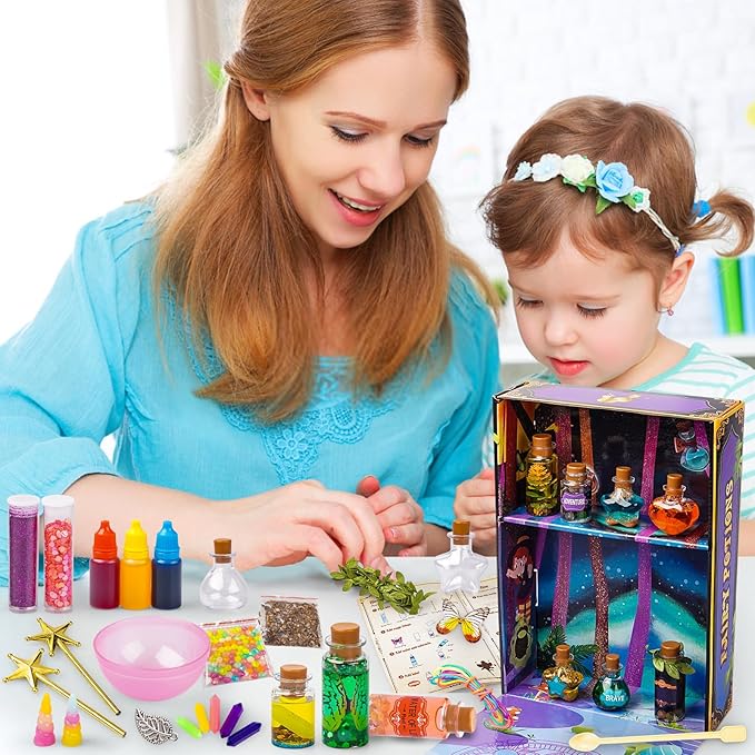 JEEKALO Fairy Potions Kit for Kids, Magic Kids Mix Potion Making kit 22 Bottles, DIY Creative Toy Art Craft Set Christmas Birthday Present for Girls Boys Age 6 7 8 9 10 11 12