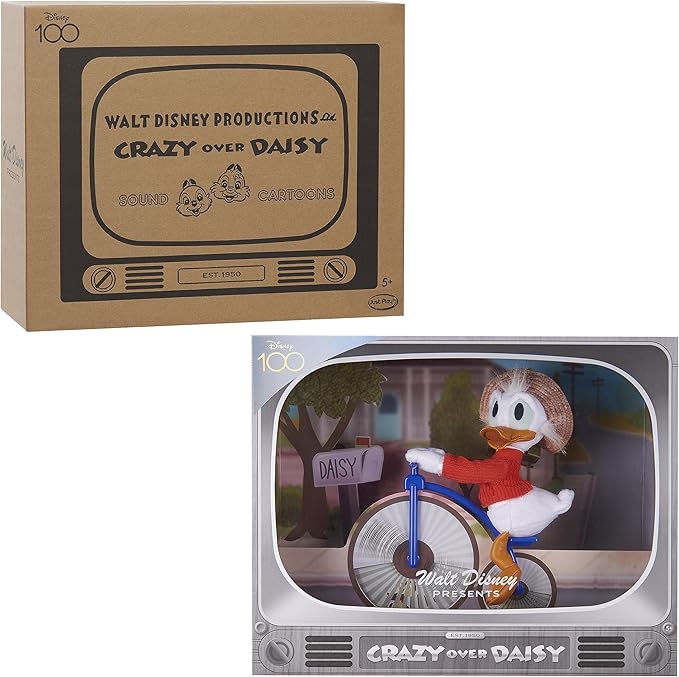 Disney100 Years of Wonder Walt Disney Presents “Crazy Over Daisy” Donald Duck Collectible Plush Stuffed Animal, Kids Toys for Ages 5 Up, Amazon Exclusive by Just Play