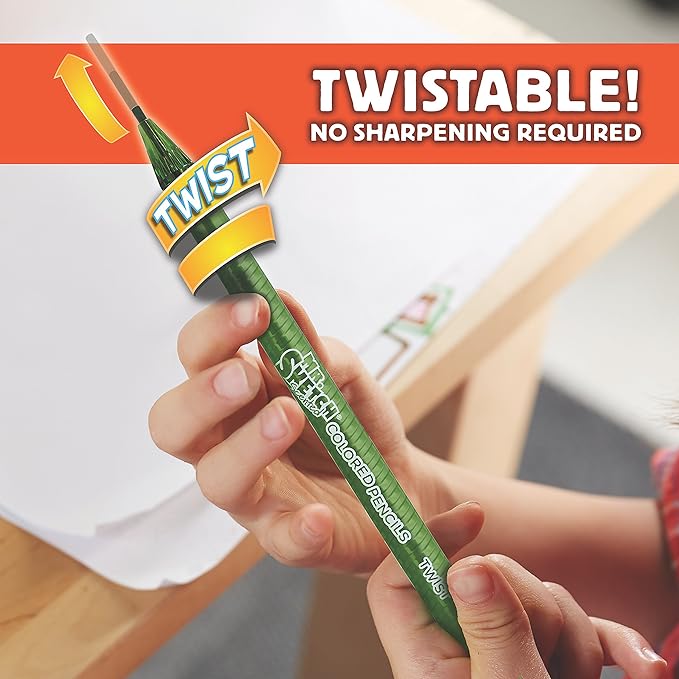 Mr. Sketch Scented Twistable Colored Pencils, Assorted Colors, 8 Count