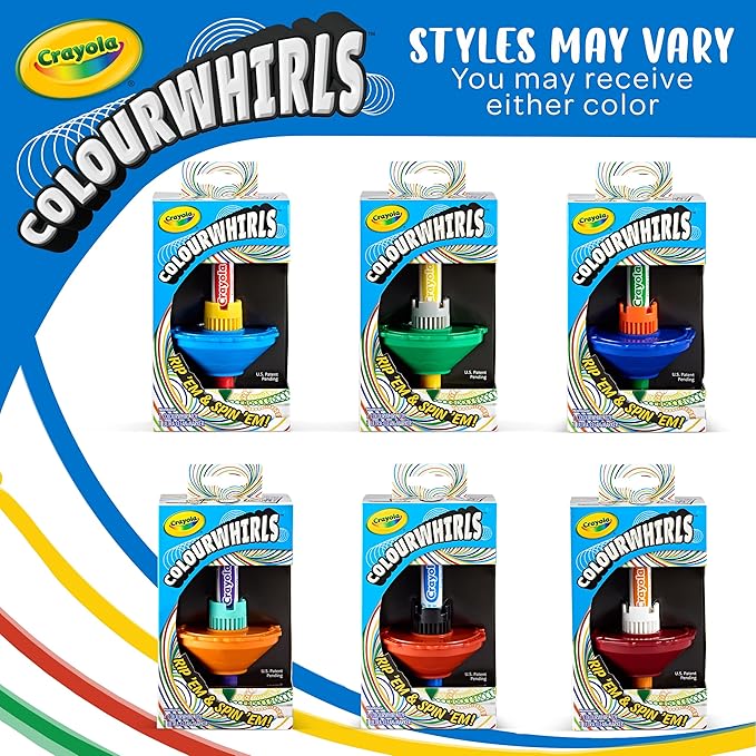 Crayola Colourwhirls (1ct), Spin Art Toy, Spinning Top Toy for Kids, Arts & Crafts Kit, Coloring Supplies, Gift for Boys & Girls, 6+