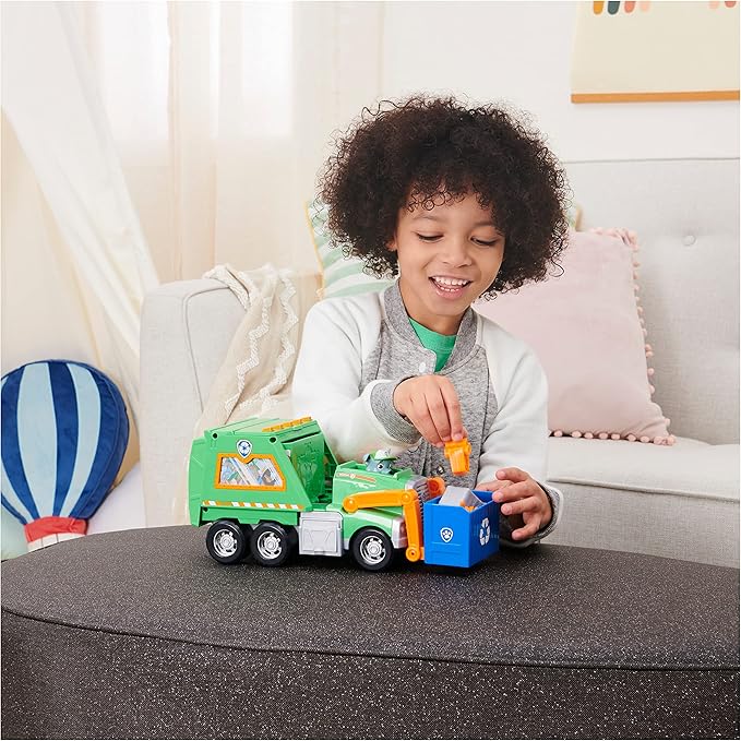 Paw Patrol, Rocky’s Reuse It Deluxe Truck with Collectible Toy Figure and 3 Tools, for Kids Aged 3 and up
