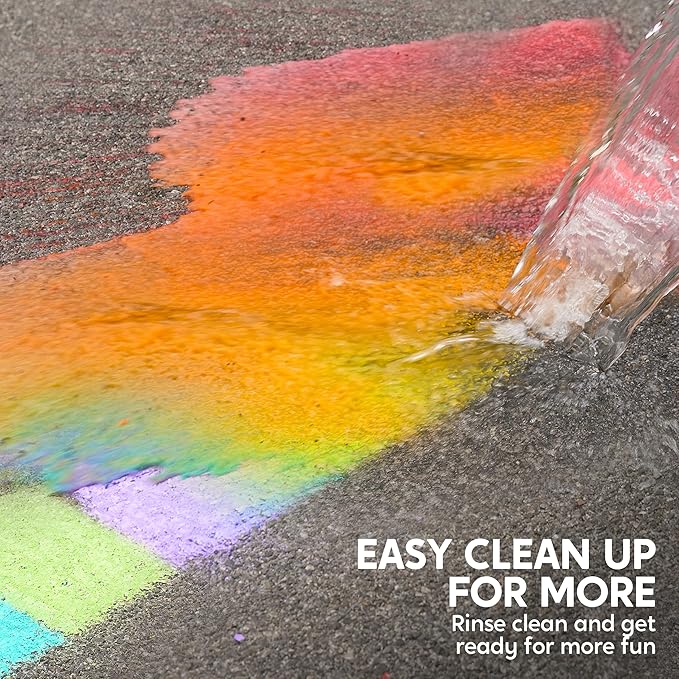 JOYIN 144 PCS Cone Shaped Washable Sidewalk Chalks, Non-Toxic Jumbo Colored Chalk for Toddlers 1-3, Painting for Outdoor Art, School Supplies, Classroom Must Haves