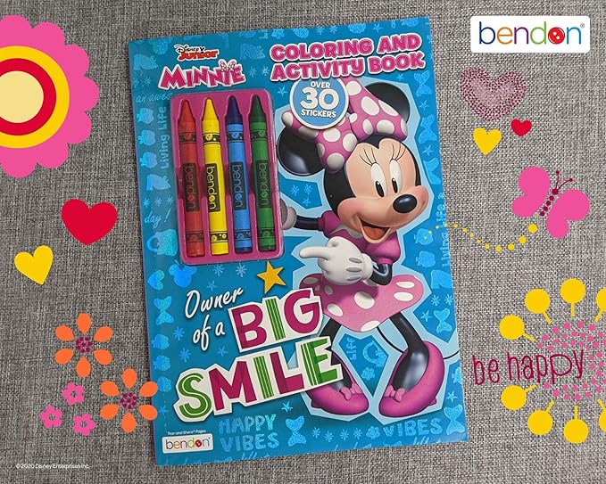 Disney Minnie Mouse Coloring and Activity Book with 4 Crayons and Stickers Bendon 46766