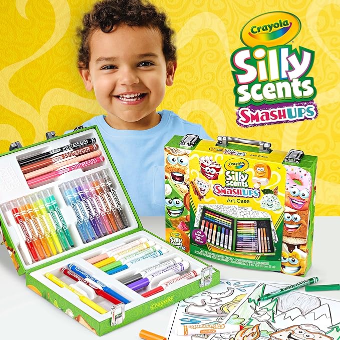 Crayola Silly Scents Mini Inspiration Art Case Coloring Set, Gift for Kids Age 4+