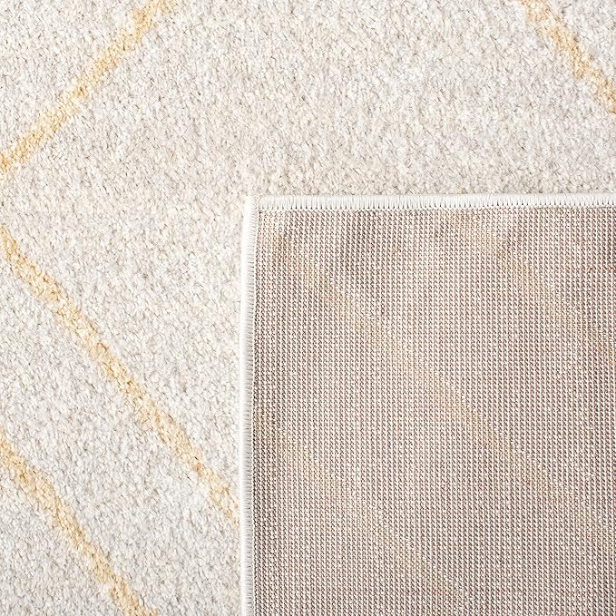 SAFAVIEH Adirondack Collection Runner Rug - 2'6" x 8', Ivory & Gold, Modern Geometric Design, Non-Shedding & Easy Care, Ideal for High Traffic Areas in Living Room, Bedroom (ADR241C)