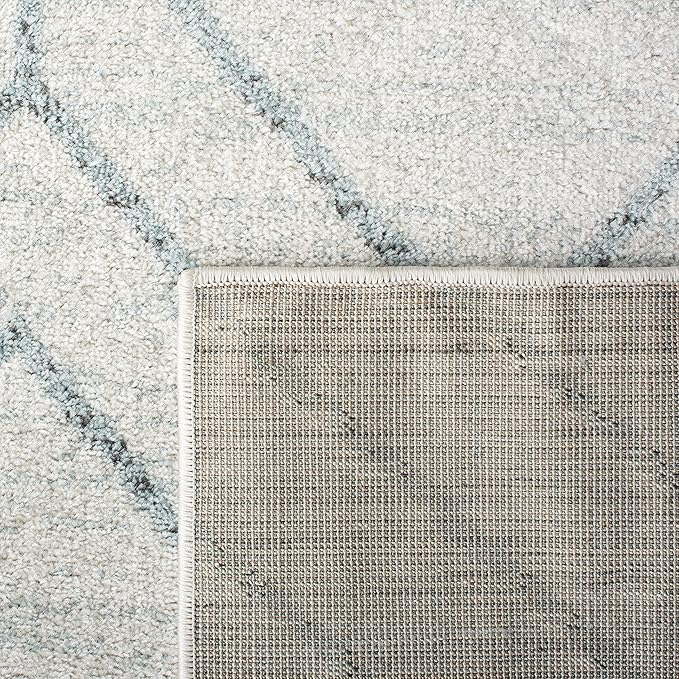 SAFAVIEH Adirondack Collection Accent Rug - 3' x 5', Grey & Blue, Modern Geometric Design, Non-Shedding & Easy Care, Ideal for High Traffic Areas in Entryway, Living Room, Bedroom (ADR241K)