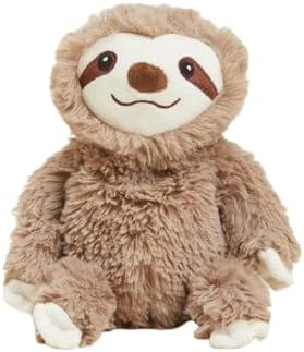 Warmies Junior Microwavable & Weighted Stuffed Animals, Sloth - Heated Stuffed Animal Plushie for Warmth & Comfort - Cute Soft Plush Toys for Adults & Children (Boys, Girls, Babies & Toddlers)