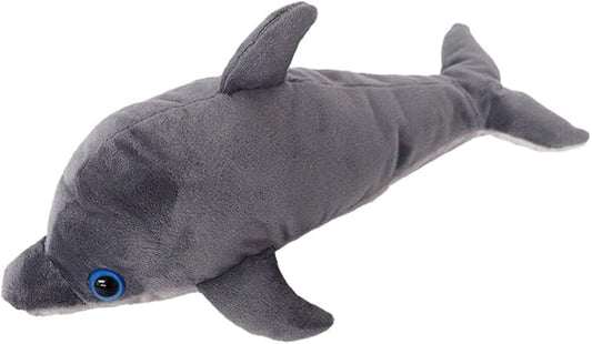 The Petting Zoo Dolphin Stuffed Animal Plushie Slap Bracelet, Gifts for Kids, Slapstix Sealife Animals, Grey Dolphin Plush Toy, 10 inches