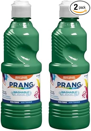 Prang Washable Tempera Paint, Green, 16 Oz., 1 Count (Pack of 2)
