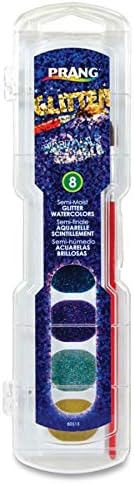 PRANG Washable Watercolor Paint Set, Assorted Glitter Colors, eight Colors (X80515)