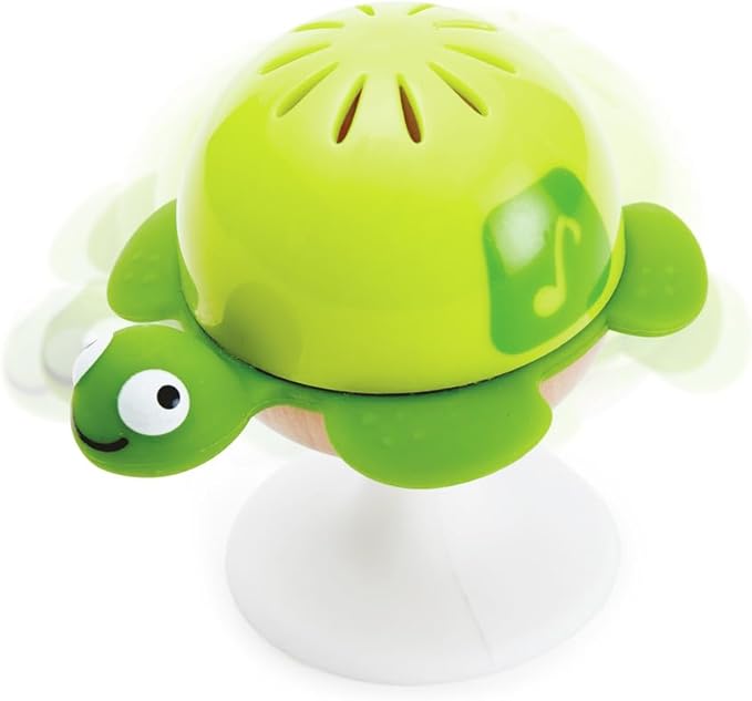 Hape Put-Stay Rattle Set | Three Sea Animal Suction Rattle Toys, Baby Educational Toy Set