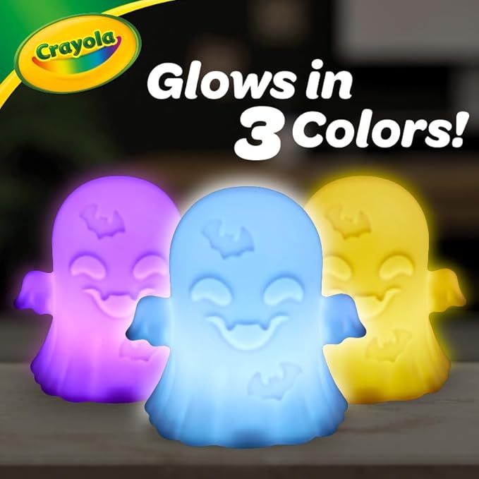 Crayola Light-Ups - Ghost, Light Up Toy Ghost, Reusable Coloring Halloween Toy, Cute Halloween Ghost Decor, Halloween Craft