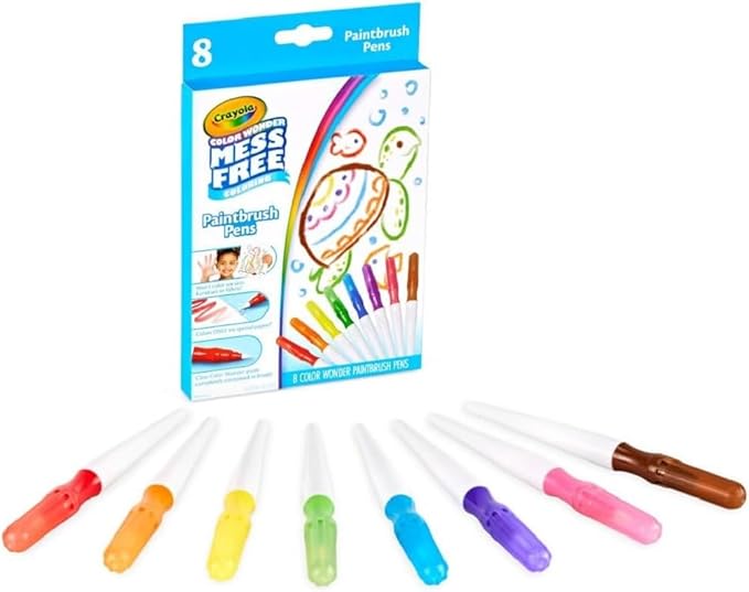 Crayola Color Wonder Paintbrush Pens, Mess Free Paint Set for Kids, 8ct Refill, 3+