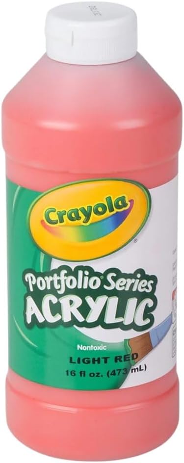 Crayola Portfolio Series 16-Ounce Acrylic Paint, Light Red
