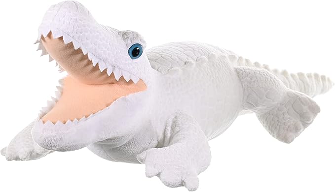 Wild Republic White Alligator Plush, Stuffed Animal, Plush Toy, Gifts for Kids, Cuddlekins 12 Inches
