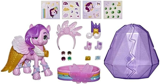 My Little Pony: A New Generation Movie Crystal Adventure Princess Pipp Petals - 3-Inch Pink Pony Toy, Surprise Accessories, Friendship Bracelet
