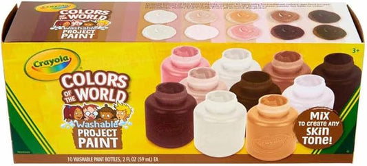 Crayola Colors of the World Washable Project Paint - Set of 10 colors, 2 oz Bottles