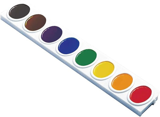 Prang Oval Pan Watercolors Set Refill Tray, Assorted Colors, 1 Count (Pack of 3)
