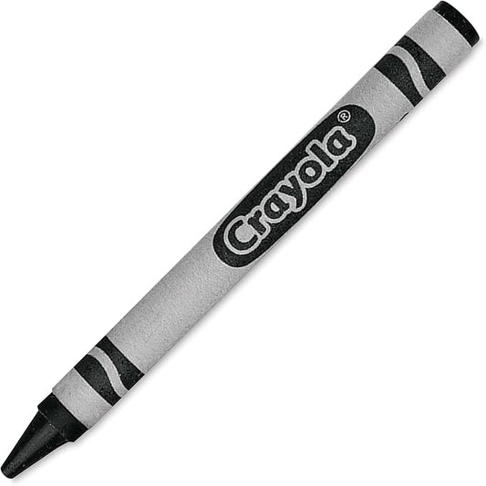 Crayola Crayons, Black, Single Color Crayon Refill, 12 Count Bulk Crayons, School Supplies