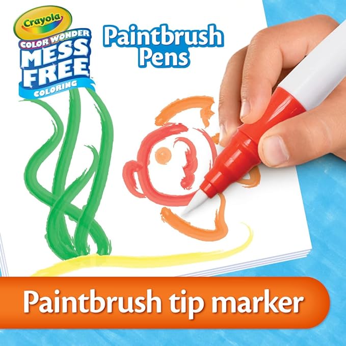 Crayola Color Wonder Paintbrush Pens, Mess Free Paint Set for Kids, 8ct Refill, 3+