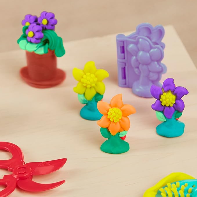 Play-Doh Grow Your Garden Toolset Made with Sustainable Plastics, 20 Accessories, 8 Colors, Kids Toys for 3 Year Old Boys & Girls & Up