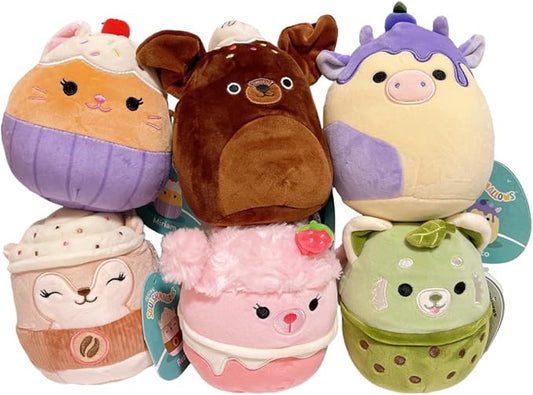 Squishmallows Hybrid Sweets Squad 5" Plush Dolls, Set of 6