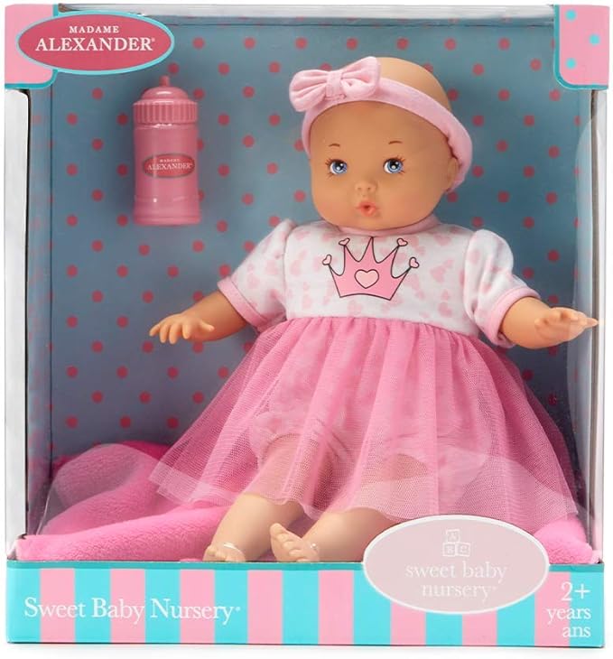 Madame Alexander 12 Sweet Baby Nursery Little Love Princess (Includes Blanket and Bottle)