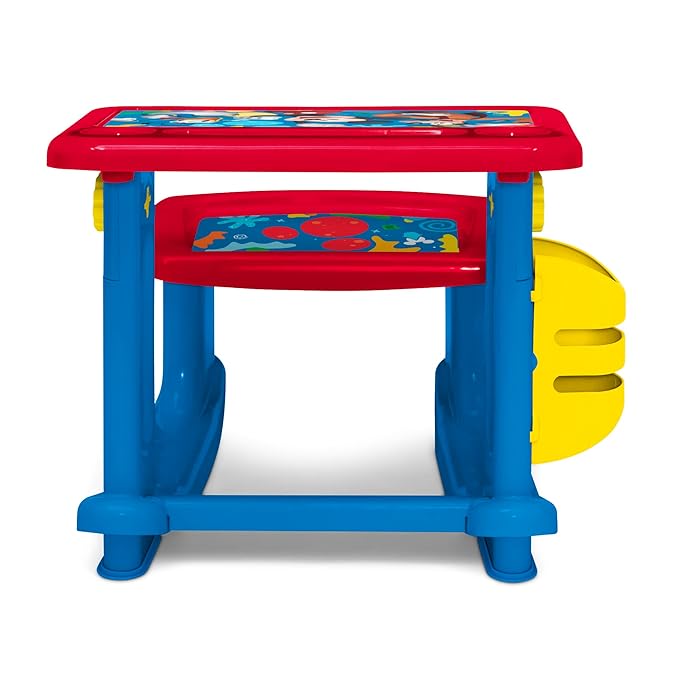 Disney Mickey Mouse Draw and Play Desk by Delta Children – Includes 10 Markers and Coloring Book, Blue