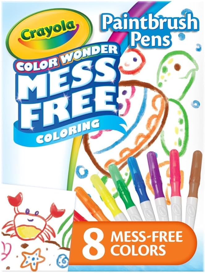 Crayola Color Wonder Paintbrush Pens, Mess Free Paint Set for Kids, 8ct Refill, 3+