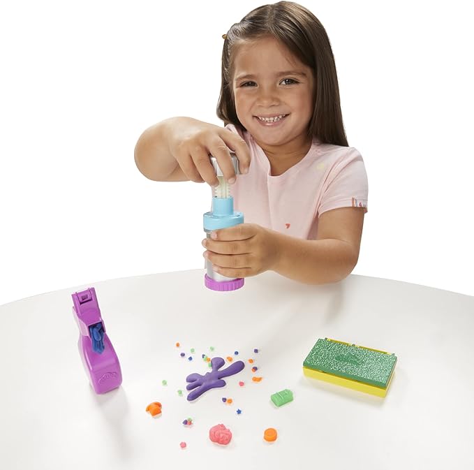 Play-Doh Zoom Zoom Vacuum Cleaner Toy, 6 Accessories & 5 Cans of Assort. Colors, Cleaning Toys for Kids, Back to School Classroom Supplies, Preschool Toys, Ages 3+
