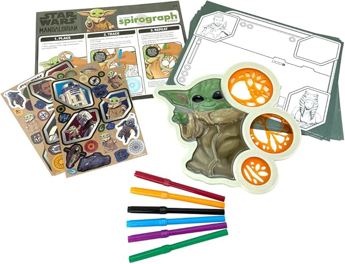 Spirograph Cyclex Studio Grogu - Disney Star Wars The Mandalorian - Baby Yoda - The Easy Way to Make Countless Amazing Designs - Rotating Stencil Wheel - Ages 5+