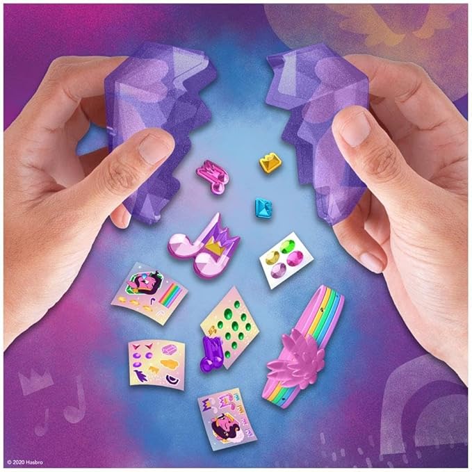 My Little Pony: A New Generation Movie Crystal Adventure Princess Pipp Petals - 3-Inch Pink Pony Toy, Surprise Accessories, Friendship Bracelet