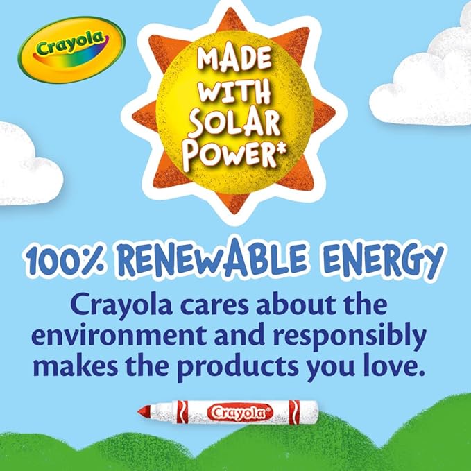 Crayola Washable Markers - Blue (12ct), Kids Broad Line Markers, Bulk Markers for Classrooms & Teachers