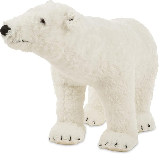 Melissa & Doug Giant Polar Bear - Lifelike Plush Toy (3 Feet Long), White - Extra Large Stuffed Animal for Ages 3+