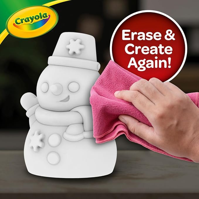 Crayola Light-Ups - Snowman, Light Up Snowman Toy, Reusable Holiday Craft, Light Up Snowman Decoration for Indoors