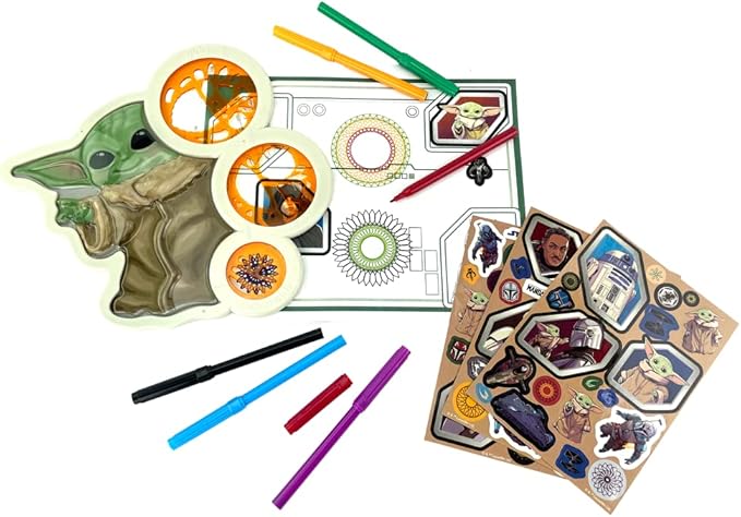 Spirograph Cyclex Studio Grogu - Disney Star Wars The Mandalorian - Baby Yoda - The Easy Way to Make Countless Amazing Designs - Rotating Stencil Wheel - Ages 5+