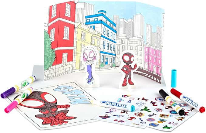 Crayola Color Wonder Spidey and His Amazing Friends Kit, Mess Free Coloring, Spiderman Coloring Pages & Stickers, Spiderman Toy, Kids Gift