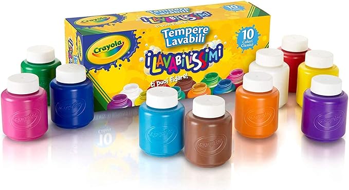 Crayola Washable Kids' Paint, Assorted Colors 10 ea (Pack of 2)