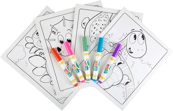 Crayola Color Wonder Prehistoric Pals, Dinosaur Coloring Pages, Mess Free Coloring for Toddlers, Dinosaur Toys, Gifts for Kids