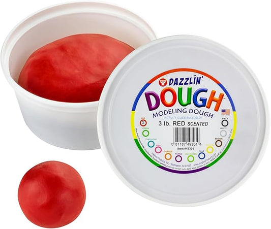 Hygloss Products Kids Scented Dazzlin’ Modeling Dough, 3lb, Red - Cherry Scent, 1 Piece